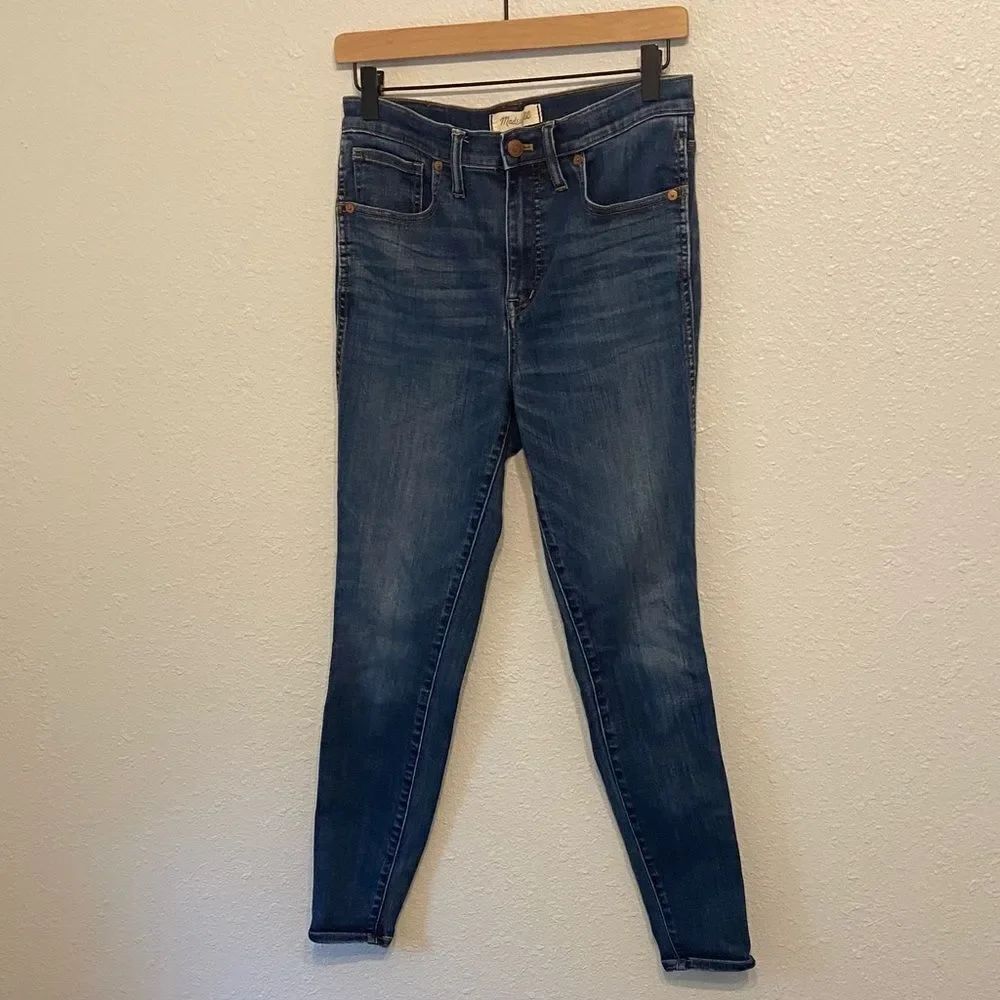 Madewell Dark Wash 10" High Rise Skinny Jeans Size 28